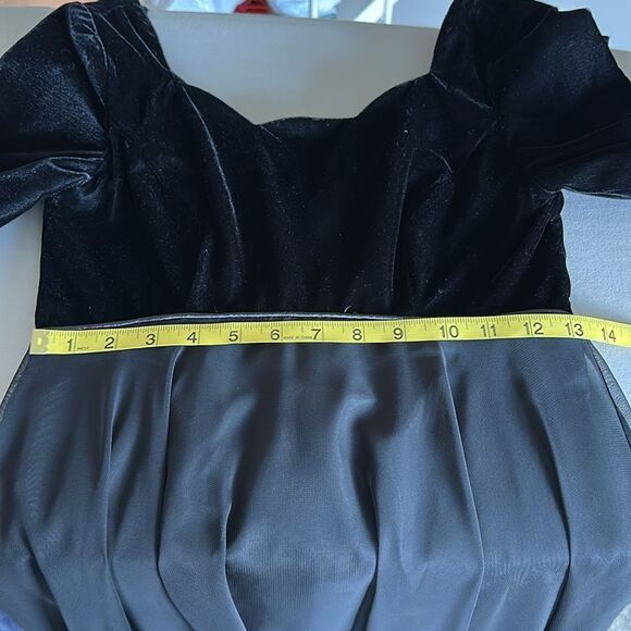 VTG Stage Accents Women Dark Romantic Whimisgoth Fairy Grunge Velvet Dress Sz.4 - Picture 10 of 10